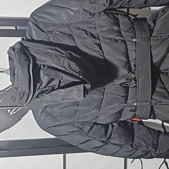 Cole Haan Hooded Puffer Coat Black Size XS - Picture 8 of 9